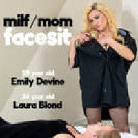 Mom Laura Blond and MILF Emily Devine have a mature lesbian facesit fetish affair