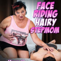 61 year old stepmom Joanne loves to ride her hairy pussy and her big ass on the face of her stepson